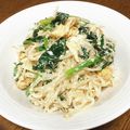 vabochan's cooksnap of when they made もやしとほうれん草と卵のごまマヨサラダ.