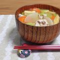 Yukiまむ's cooksnap of when they made 豚汁風味噌汁☆.