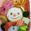 ババチ's cooksnap of when they made クリスマスに♪雪だるまちゃん＊キャラ弁.