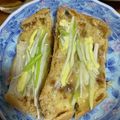 クック4V5HEN☆'s cooksnap of when they made 油揚の長葱チーズ焼き＊市販の唐辛子味噌で.