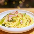 西＊絵子's cooksnap of when they made 「小松菜とアスパラ・ベーコンのパスタ」.