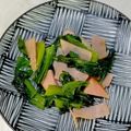 ピョンちゃん★'s cooksnap of when they made ＊チンゲン菜とハムの炒め＊.