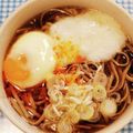 ♪ピノコ☆'s cooksnap of when they made 肉とろろ温玉ラー油蕎麦.