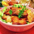 ✽チョコⅠＨ✽'s cooksnap of when they made 業務スーパーやわらか煮豚で煮豚丼☆角煮丼.