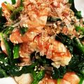 クック75J0LW☆'s cooksnap of when they made お年寄り絶讚シリーズ❗エビ、ほうれん草❗.