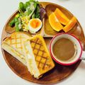 choco831's cooksnap of when they made とっろ～♪マシュピー♪ホットサンド.