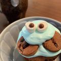 らぱこっこ's cooksnap of when they made エルモ＆クッキーモンスターのカップケーキ.