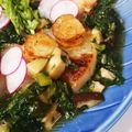 ティモ333's cooksnap of when they made 大根貝柱ステーキ　椎茸大根葉照焼きソース.