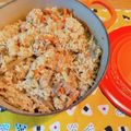 チョコ♡モチ's cooksnap of when they made 炊飯器で簡単★もち麦入り鶏ごぼうご飯.