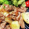 monjimari's cooksnap of when they made じゃがいもと豚肉のガーリック炒め.