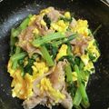 かめきちにゃんこ先生's cooksnap of when they made 大根葉と豚肉の炒めもの.
