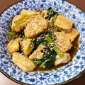 こはるママ♡'s cooksnap of when they made 鶏むね肉と小松菜のオイ酢ターソース炒め.