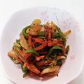 naomi777's cooksnap of when they made セロリとピーマンのきんぴら.