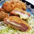 hiromi56's cooksnap of when they made 流出なし！簡単とろ～りチーズinハムカツ.