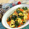 サヤスカマカン's cooksnap of when they made つるむらさきのふんわりマヨ卵炒め☆.