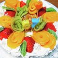 クックSSJX70☆'s cooksnap of when they made デコレーションケーキ ショートケーキ 花.
