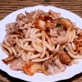 ポニーリボン's cooksnap of when they made 子供にも◎豚マヨキムチ焼きうどん.
