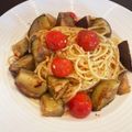 リスきち's cooksnap of when they made 茄子とプチトマトのパスタ.