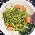 ぱんだしましま's cooksnap of when they made 豆苗であと1品 魚肉ソーセージと豆苗炒め.