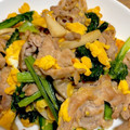 e2yu's cooksnap of when they made 卵と豚肉・小松菜の味付け簡単炒め.