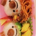ゆめゆづママ☆'s cooksnap of when they made キャラ弁＊簡単♪クリスマス雪だるま弁当.