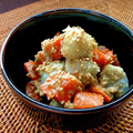 お料理ニャロメ's cooksnap of when they made 里芋と人参のごま味噌和え＊副菜＊.