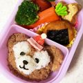 サイチョン's cooksnap of when they made ダッフィーのとりそぼろ弁当✿キャラ弁.