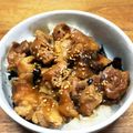 おじ☆さん's cooksnap of when they made めんつゆがポイント！鶏もも肉の焼鳥丼.