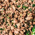 アツアツ's cooksnap of when they made ひき肉とニラの甘辛炒め.