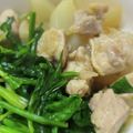 cyaorin's cooksnap of when they made 鶏肉と大根・ほうれん草の炒め煮.