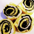 クックE04FUY☆'s cooksnap of when they made 卵一個でもくるくる上手く巻ける海苔卵焼き.
