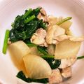 sataco's cooksnap of when they made 鶏肉と大根・ほうれん草の炒め煮.