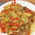はっぴーゆりもん＊'s cooksnap of when they made 簡単⭐︎鶏肉とキャベツの辛味噌炒め⭐︎.