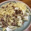 hiromi17's cooksnap of when they made 肉みそと春キャベツのパスタ.