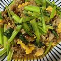 momonaomam's cooksnap of when they made 味付け簡単☆豚肉と小松菜の卵炒め.