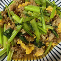 momonaomam's cooksnap of when they made 味付け簡単☆豚肉と小松菜の卵炒め.