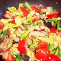 クック0IAWFH☆'s cooksnap of when they made アスパラとトマトのたまご炒め.