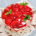 まこ244's cooksnap of when they made 華やか！苺たっぷり♪レアチーズケーキ！.