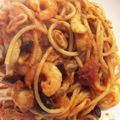 右鳥風花's cooksnap of when they made シーフードミックスでトマトソースパスタ.
