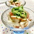 お料理ニャロメ's cooksnap of when they made 叩き長芋とちくわのわさび醤油.