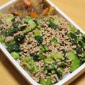 ＊実月＊'s cooksnap of when they made ほうれん草と豚ひき肉のどんぶり.