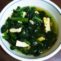 最高ﾋﾟｰﾏｿ's cooksnap of when they made めんつゆだけ簡単ほうれん草と油揚げ煮浸し.