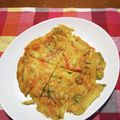 みなみあも's cooksnap of when they made お好み焼き粉でチヂミ.