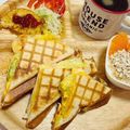 choco831's cooksnap of when they made 卵・キャベツ・チーズのホットサンド.