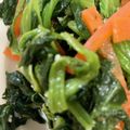 тakuмasa✩。's cooksnap of when they made ほうれん草と人参のガーリックチーズ炒め.