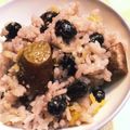 梁研♡十色食堂's cooksnap of when they made 炒り新丹波黒（京の黒豆）の土鍋ごはん.