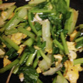 くろこ87's cooksnap of when they made かぶの葉と卵の炒めもの.