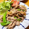 ありみりん♡'s cooksnap of when they made さやえんどうと豚肉の胡麻 生姜焼き.