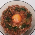 tamago大好き's cooksnap of when they made ひと手間かけた　たまごかけご飯＊納豆.