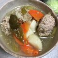 冷蔵庫レスキュー隊's cooksnap of when they made 洋風肉だんごスープ.